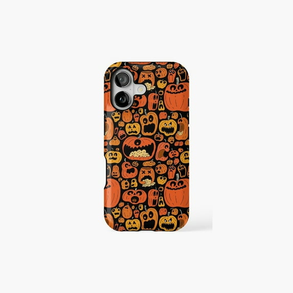 Halloween Festive Pumpkins and Ghosts Pattern Universal Phone Case for iPhone 11–17 Pro Max
