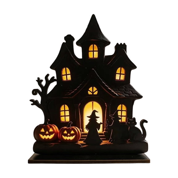 Halloween Figurines Whimsical Witch Pumpkin Desktop Ornament For Home Mantel Seasonal Tabletop Statue Decor