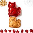 thumbnail image 1 of Halloween Filled Pie Press Collection 3D Reusable Hinged Makers Hand Pie Molds Dough Presser Mini Pocket Pies Baking Supplies One Press Cutter for Cutting Filling Shaping,Black Cat, 1 of 7