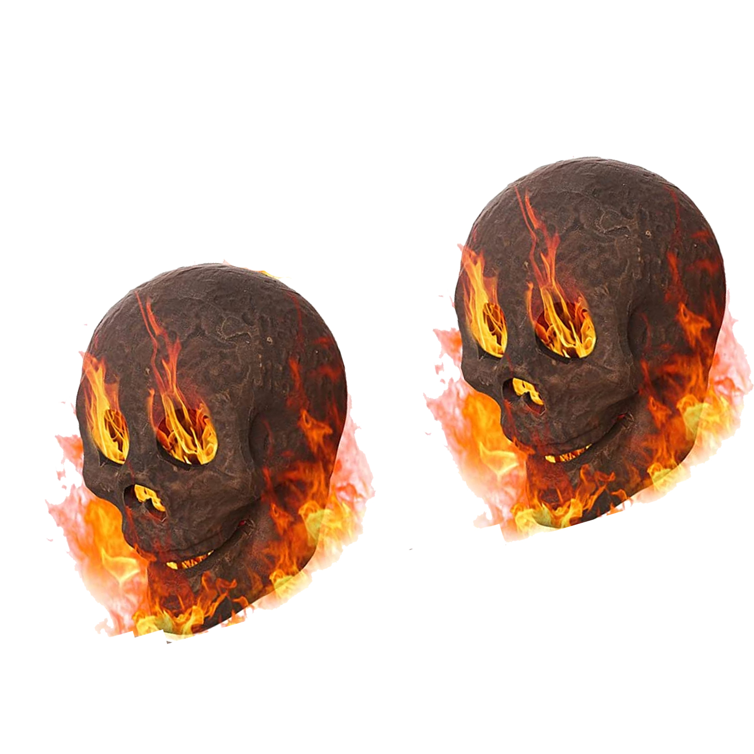 Halloween Fire Pit Skull Decor,Reusable Ceramic Fireproof Fireplace