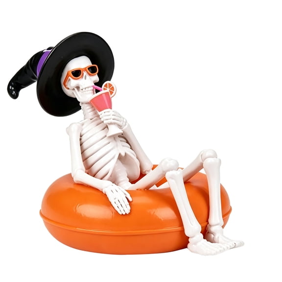 Halloween Firefighter Skeleton Shelf Sitter Resin Figurine