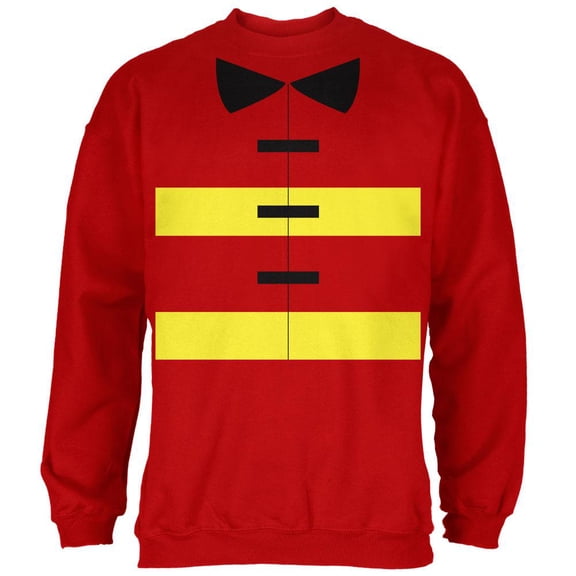 Halloween Fireman Costume Red Adult Sweatshirt - Small