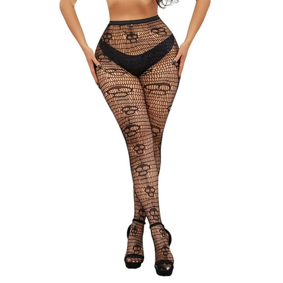Halloween Fishnet Tights For Adults Party Black Sheer Stockings Elegant Style