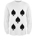 thumbnail image 1 of Halloween Five of Spades Card Soldier Costume All Over Mens Long Sleeve T Shirt Multi MD, 1 of 2