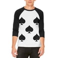 thumbnail image 1 of Halloween Five of Spades Card Soldier Costume Mens Raglan T Shirt White-Black X-LG, 1 of 2