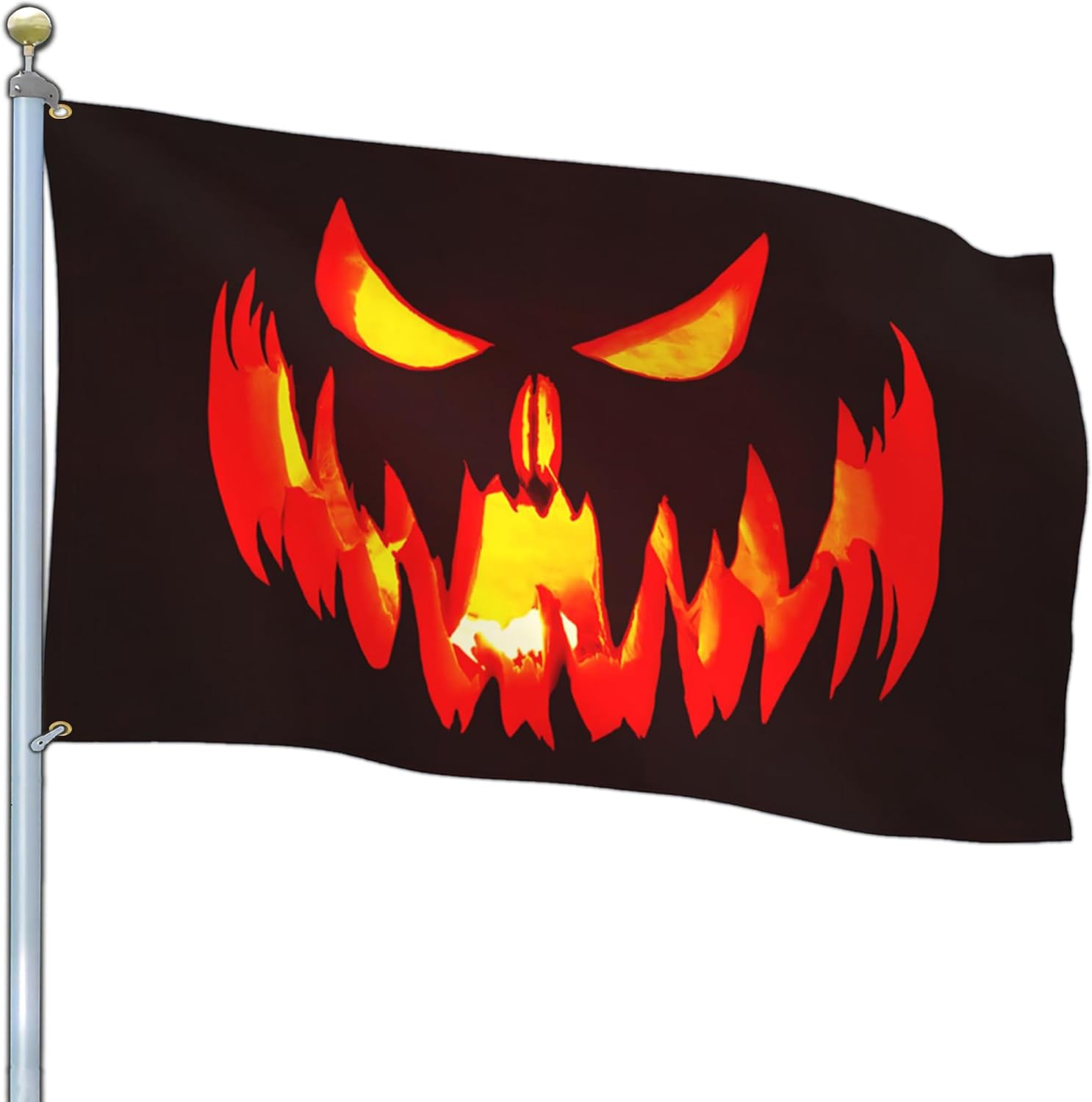Halloween Flag 3x5 Outdoor Double Sided Scary Halloween Pumpkin Flag