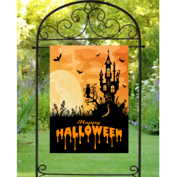 Halloween Flag Outdoor Fall Decor 12x18 Spooky House