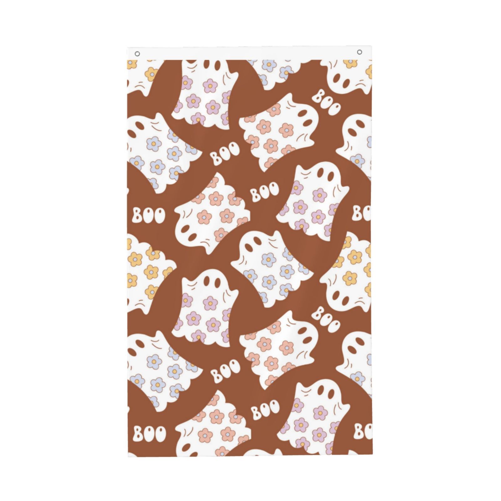 Cute Halloween Garden Flag – Ghost & Pumpkin Trick-or-Treat Design, 28x40 Inch, 3-Layer Blockout