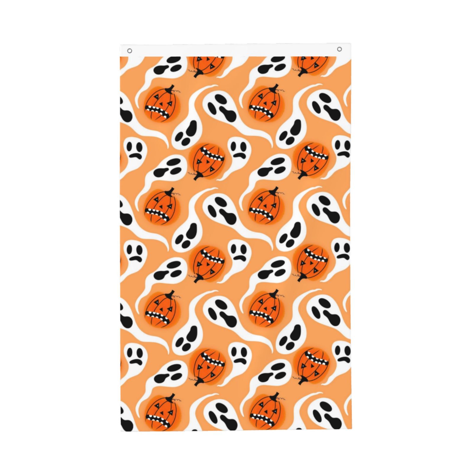 Cute Ghost Trick Or Treating With Pumpkin Bucket Halloween Illustration Cartoon Holding Lantern Perfect Decorations Children Image339363710