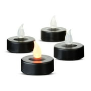 Halloween Flameless Black LED Tealight Candles, Lantern Lights, 4 Count, by Way To Celebrate