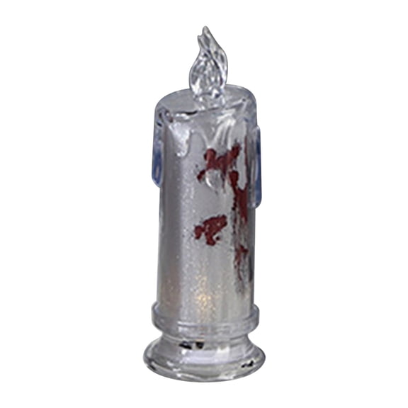 Halloween Flameless Candle, Battery Operated Lighted Table Decoration with Safe Flickering Glow Holiday Design, Festive Home Accent for Halloween Parties Dining Tables Mantels and Indoor Displays