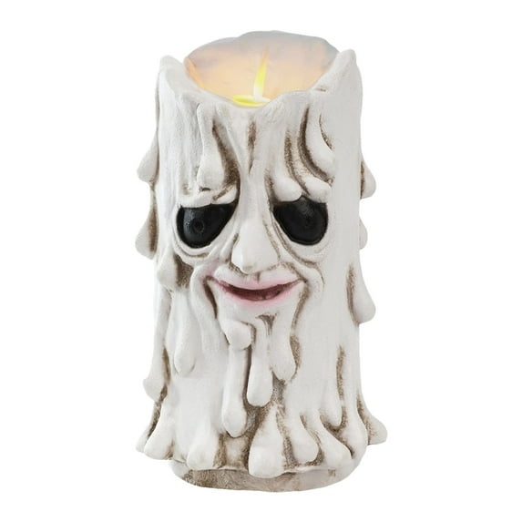 Halloween Flameless Candles Lamp Halloween Fireless Candles Candle Candles Halloween Theme Pattern Led Candle Holder Led Light Deocration (Flameless Candle)