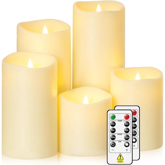 Halloween Flameless Pillar Candles with Remote, Rechargeable LED Pillar Candle with USB Charging Cable, Remote Control Candles Flickering Realistic for Wedding Party Decor