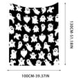 thumbnail image 1 of Halloween Flannel Blanket Throw, Ghost Boo Pumpkin Pattern Soft Fuzzy Plush Cozy Fleece Blankets for Couch Sofa Bed Lounging, Ideal Gifts, M, 1 of 3