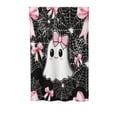 thumbnail image 1 of Halloween Flannel Throw Blanket, Cute Pink Bow Ghost White Spiderweb Soft Flannel Throw Blanket, Halloween Decorations for Sofa, Bed, Bedroom, Halloween Party, Fall Home Decor, XS, 1 of 5