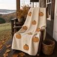 thumbnail image 1 of Halloween Flannel Throw Blanket Festive Floral Decorative Blanket For Sofa Couch Bed Versatile Home Decoration For Bedroom Living Room And Holiday Decor, 1 of 7