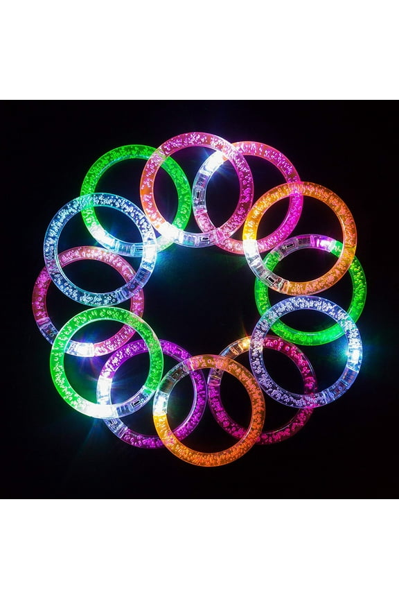 Halloween Flashing LED Bracelet, 12-Piece, Wire, Large
