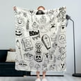 thumbnail image 1 of Halloween Fleece Blanket Soft Cozy Throw for Couch Bed Sofa Decor,Lightweight Warm Flannel Plush Blanket for Adults Kids,Gift for Christmas Thanksgiving Halloween,39x59 inches (M), 1 of 6