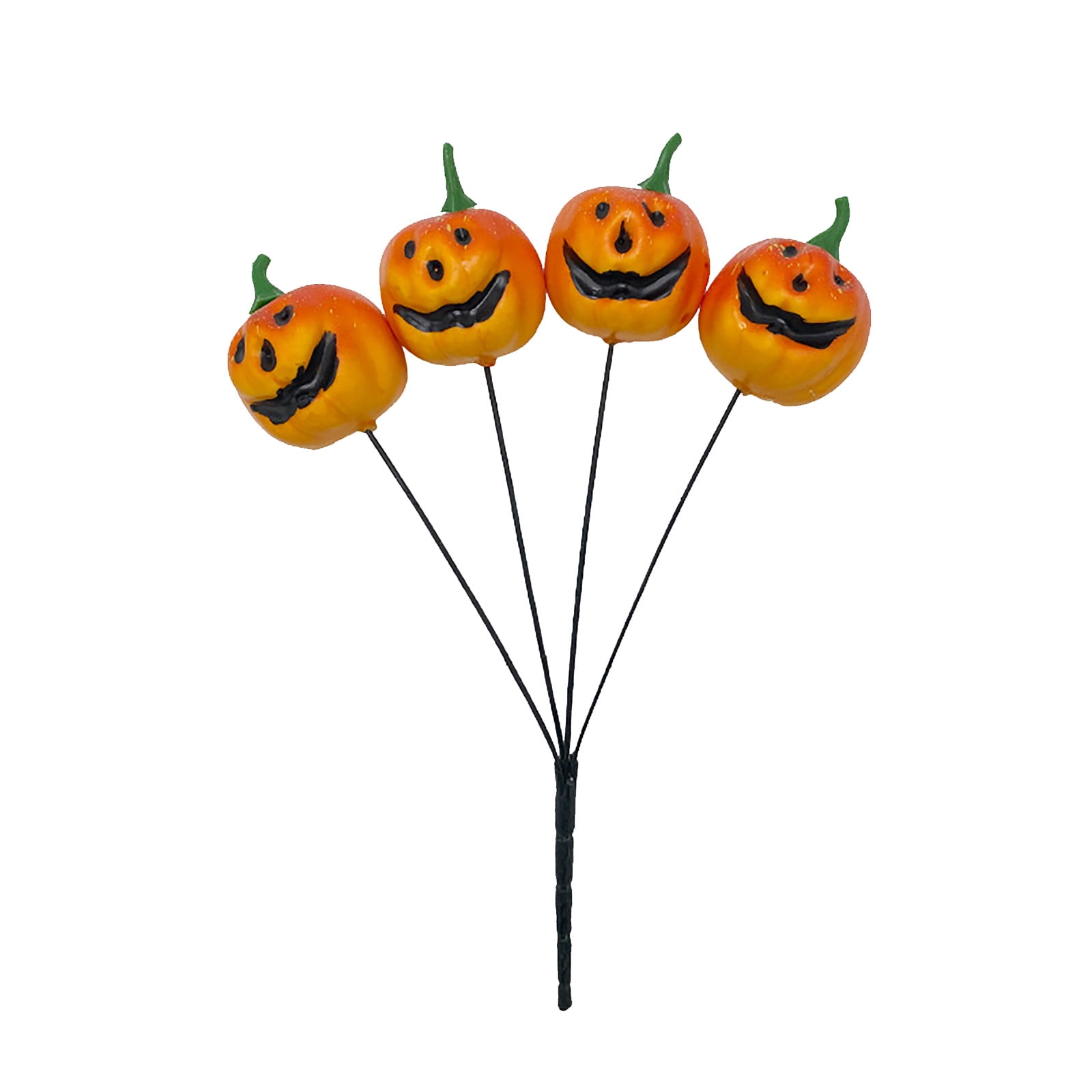 Halloween Floral Picks Set Spooky Flower Stems with Pumpkins