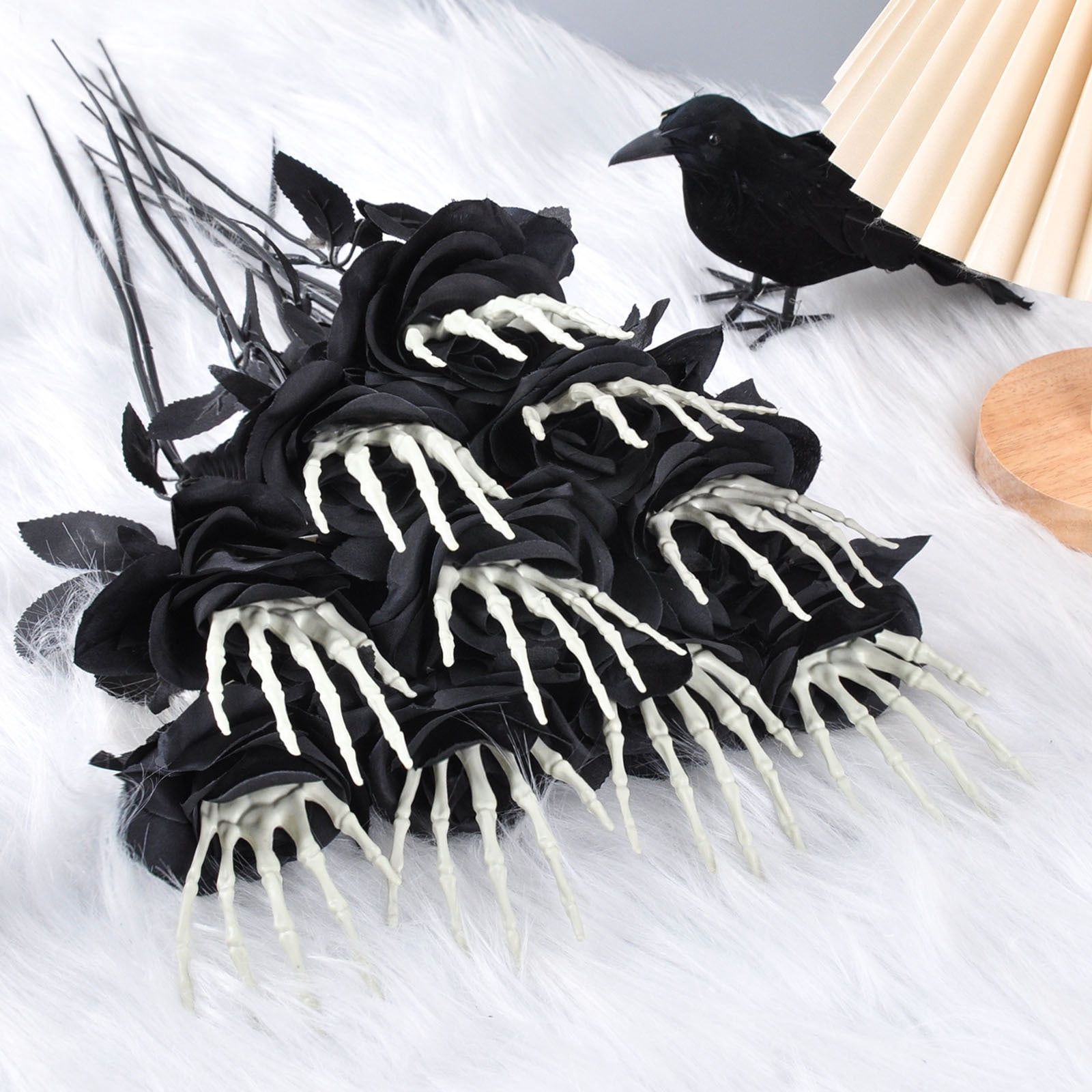Halloween Floral Picks,Vintage Halloween Decor,Halloween Black Faux