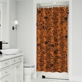 thumbnail image 1 of Halloween Floral Pumpkin Pattern Shower Curtain 36"x72" ,Bathroom Decorative Shower Curtains Set with 12 Hooks,Modern Waterproof Washable Shower Curtain, 1 of 6