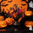 thumbnail image 1 of Halloween Flowers Branches Wreath,Halloween Pumpkin Decorations Glitter Skull,Gothic Floral Decor Artificial Flowers Berry Stems For Vase, 1 of 5