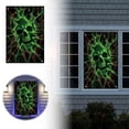 thumbnail image 1 of Halloween Fluorescent Window Banner 31.5 x 47.2 Inches Glow in Dark Window Cover with Skull Pumpkin Design Hanging Scary Decor for Home, 1 of 6