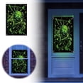 thumbnail image 1 of Halloween Fluorescent Window Banner 31.5 x 47.2 Inches Glow in Dark Window Cover with Skull Pumpkin Design Hanging Scary Decor for Home, 1 of 5