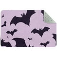 thumbnail image 1 of Halloween Flying Black Bat Silhouette Violet Background Entryway Rug, 2x3 Area Rug Indoor Door Mat Non-slip Washable Floor Carpet Rug for Bedroom Office Dining Room Bathroom, 1 of 7