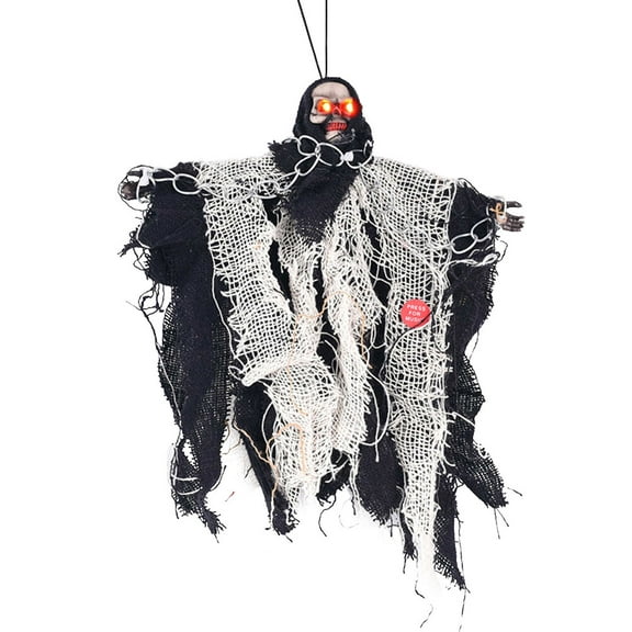 Homoyoyo Ghost Hanging Decoration Black Spooky Indoor Outdoor Party Decor 1 Pack