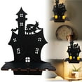 Halloween Flying Witch Castle Wall Frame Halloween Shelf Multi