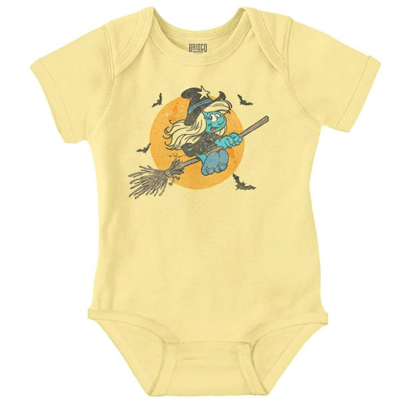 Halloween Flying Witch Smurfette Bodysuit Jumper Girls Infant Baby Brisco Brands NB