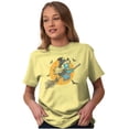 thumbnail image 1 of Halloween Flying Witch Smurfette Women's Graphic T Shirt Tees Brisco Brands X, 1 of 5