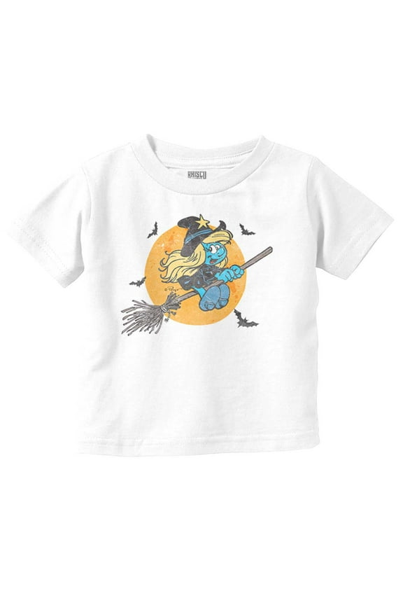 Halloween Flying Witch Smurfette Youth T Shirt Tee Girls Infant Toddler Brisco Brands 3T