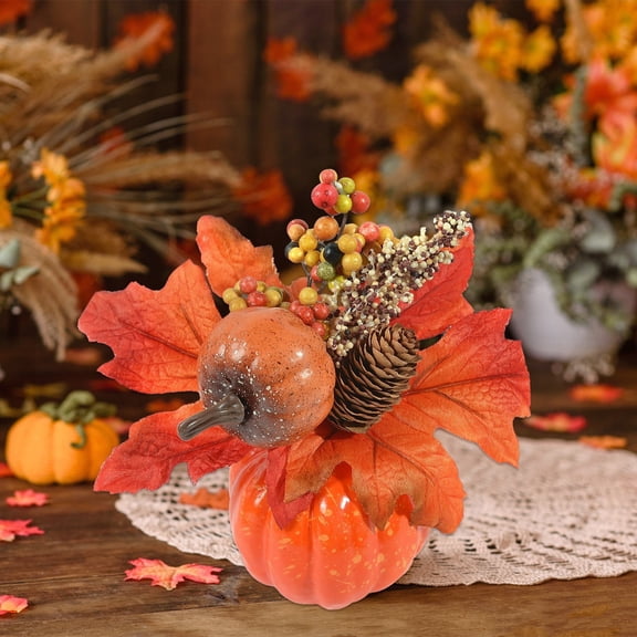 Halloween Foam Pumpkins Artificial Fake Pumpkins Realistic Simulation Pumpkins Fall Thanksgiving Decor Mini Pumpkin Photo Props for Home Party Flower Arrangement DIY Craft Centerpiece