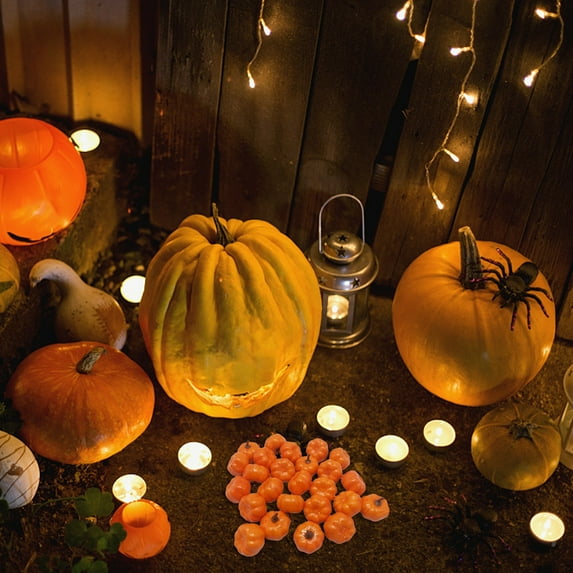 Halloween Foam Pumpkins Decor Set of 12 - DIY Painting Blank Artificial Fall Decorations for Table Centerpiece, Thanksgiving, Wedding | Reusable Weather-Resistant(A)