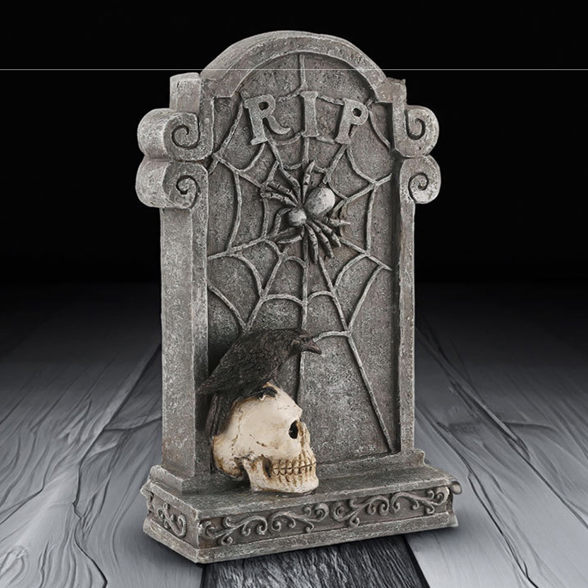 Halloween Foam Tombstones, RIP Graveyard Tombstones with Bonus Metal