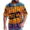thumbnail image 1 of Halloween Font Men's Short Sleeve Beach Shirts, Casual Printed Poplin Button Down, Unisex Summer Hawaiian Shirt, 1 of 6