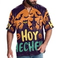thumbnail image 1 of Halloween Font Men's Short Sleeve Shirts, Casual, Printed, Button Down Short, Summer Beach Shirts, Unisex, 1 of 6