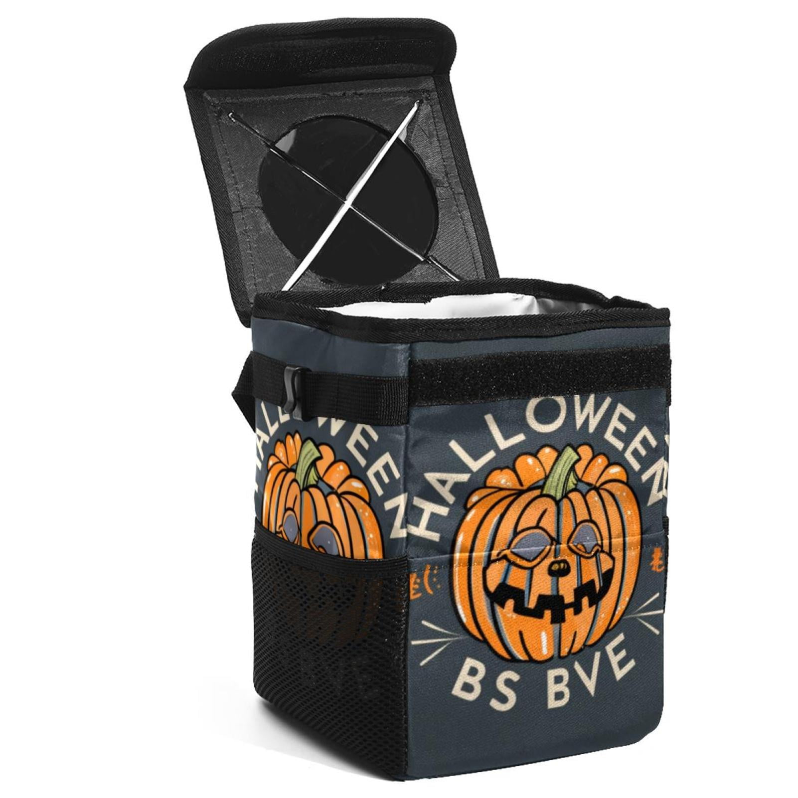 Halloween Font Mini Trash Can for Car: Foldable, with Lid, Leak-Proof,  Hanging Storage Bag - Car Garbage Can - Walmart.com, image size:1601x1601