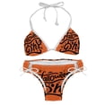 thumbnail image 1 of Halloween Font Swimwear Bikini Set with Detachable Sponge & Adjustable Strap, Two-Pack for Beach & Pool Parties, 1 of 6