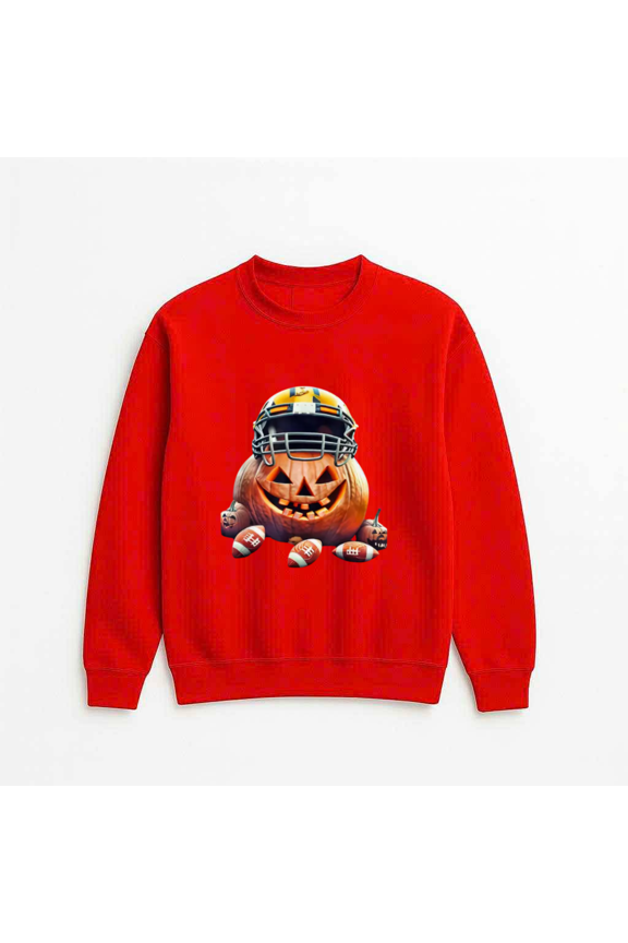 Halloween Football Playoff Season Funny Sport Ghost Pumpkin Fan Sweatshirt, for men & women, up to size 5XL