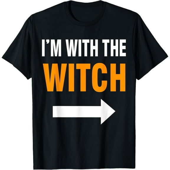 Halloween For Men I'm With The Witch Funny Halloween T-Shirt