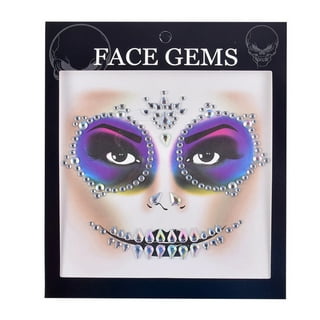 Face Jewels Eye Gems Crystal Shining Butterfly White Pearl Floral for Party  Rave Festival Makeup 011