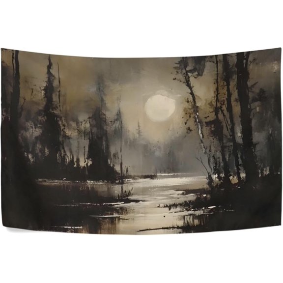 Halloween Forest Landscape Gothic Tapestry Wall Hanging Tapestry Funny Personalized Tapestry for Bedroom Dorm Art Home Decor Tapestry Aesthetic 90 x 60