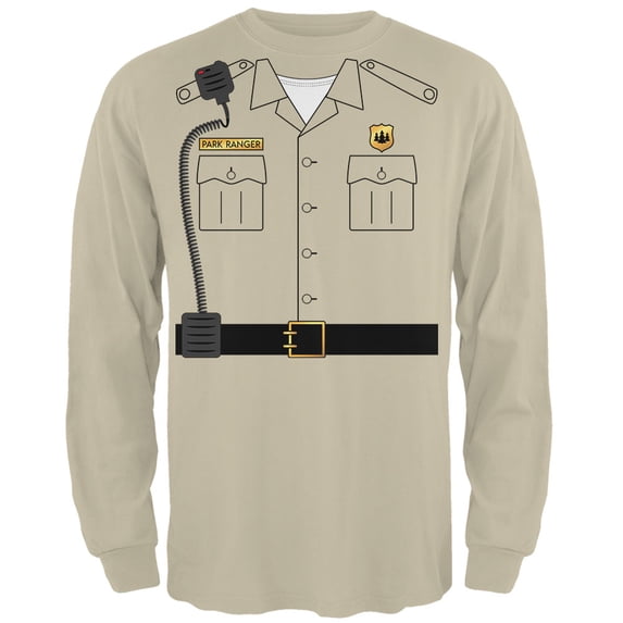 Halloween Forest Park Ranger Costume Mens Long Sleeve T Shirt