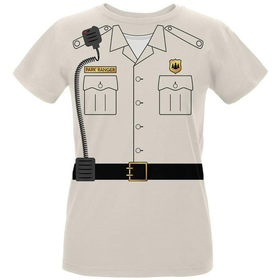 Halloween Forest Park Ranger Costume Womens T Shirt Natural SM