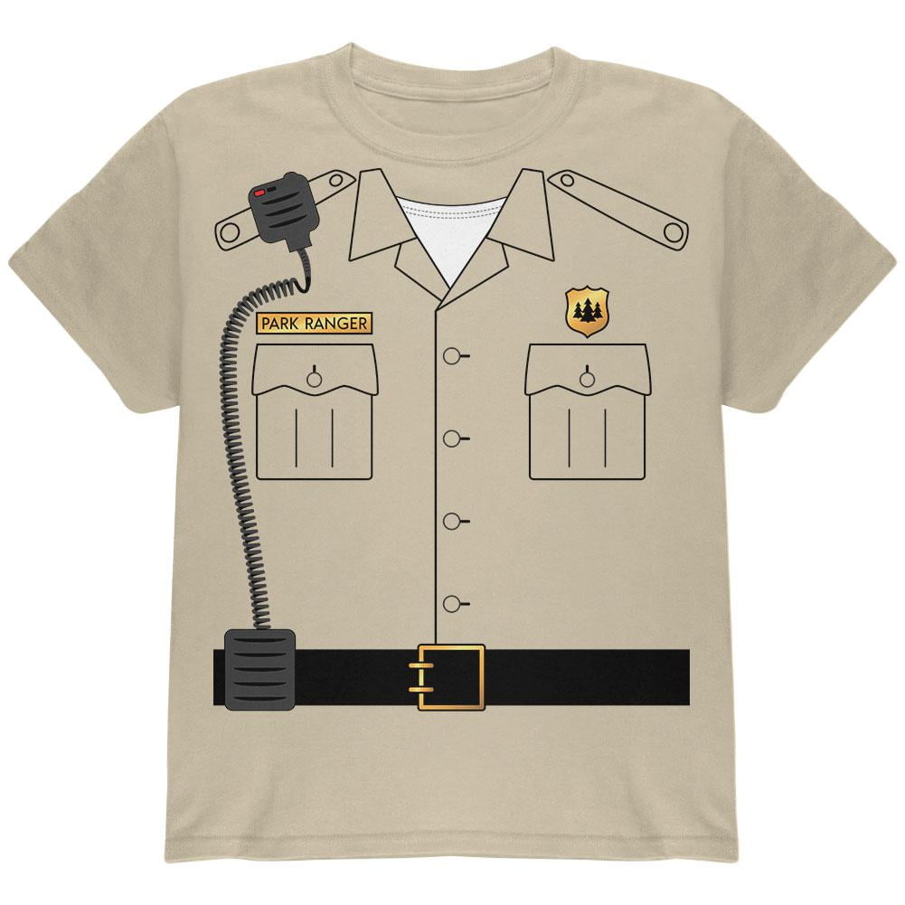 Halloween Forest Park Ranger Costume Youth T Shirt Sand YLG - Walmart.com