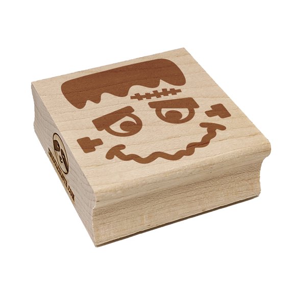 Halloween Frankenstein Face Square Rubber Stamp Stamping Scrapbooking Crafting - Small 1.25in