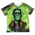 thumbnail image 1 of Halloween Frankenstein Raver Horror Movie Monster All Over Toddler T Shirt Multi 2T, 1 of 2